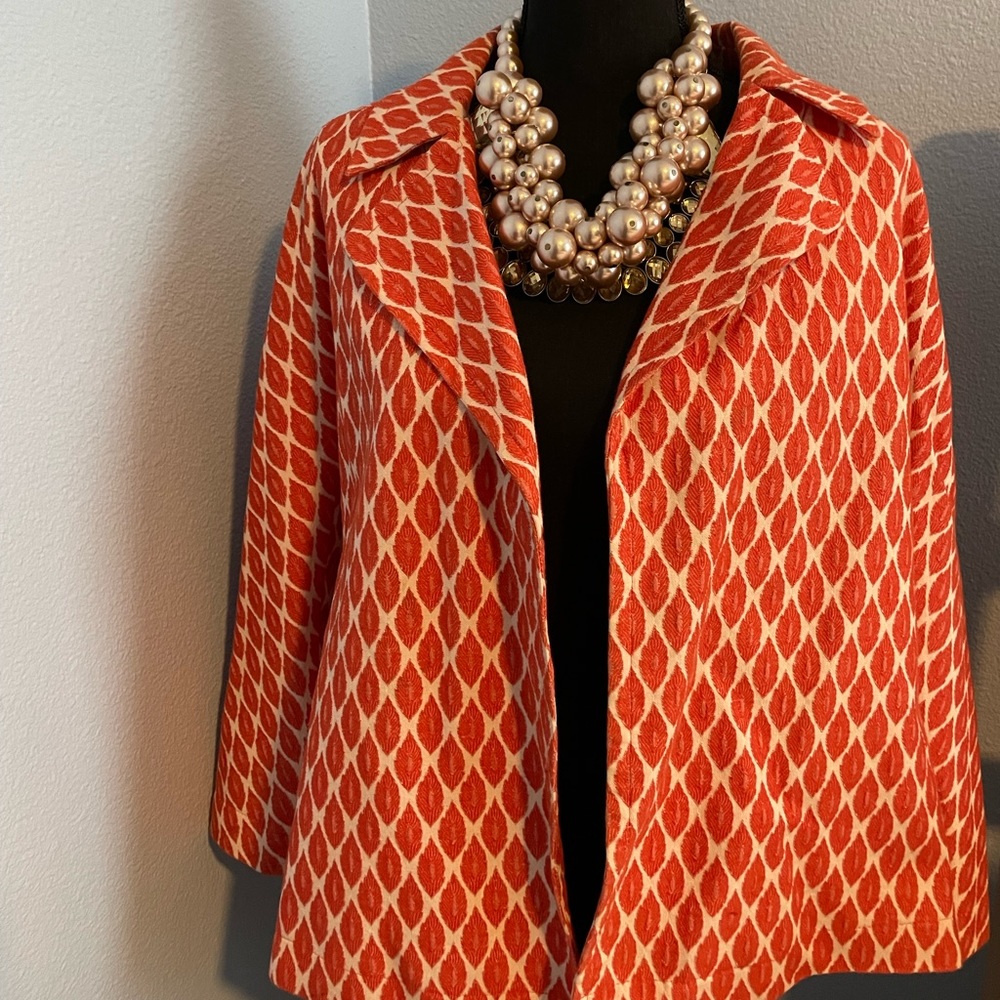 Kasper Blazer Coral and Cream 14P